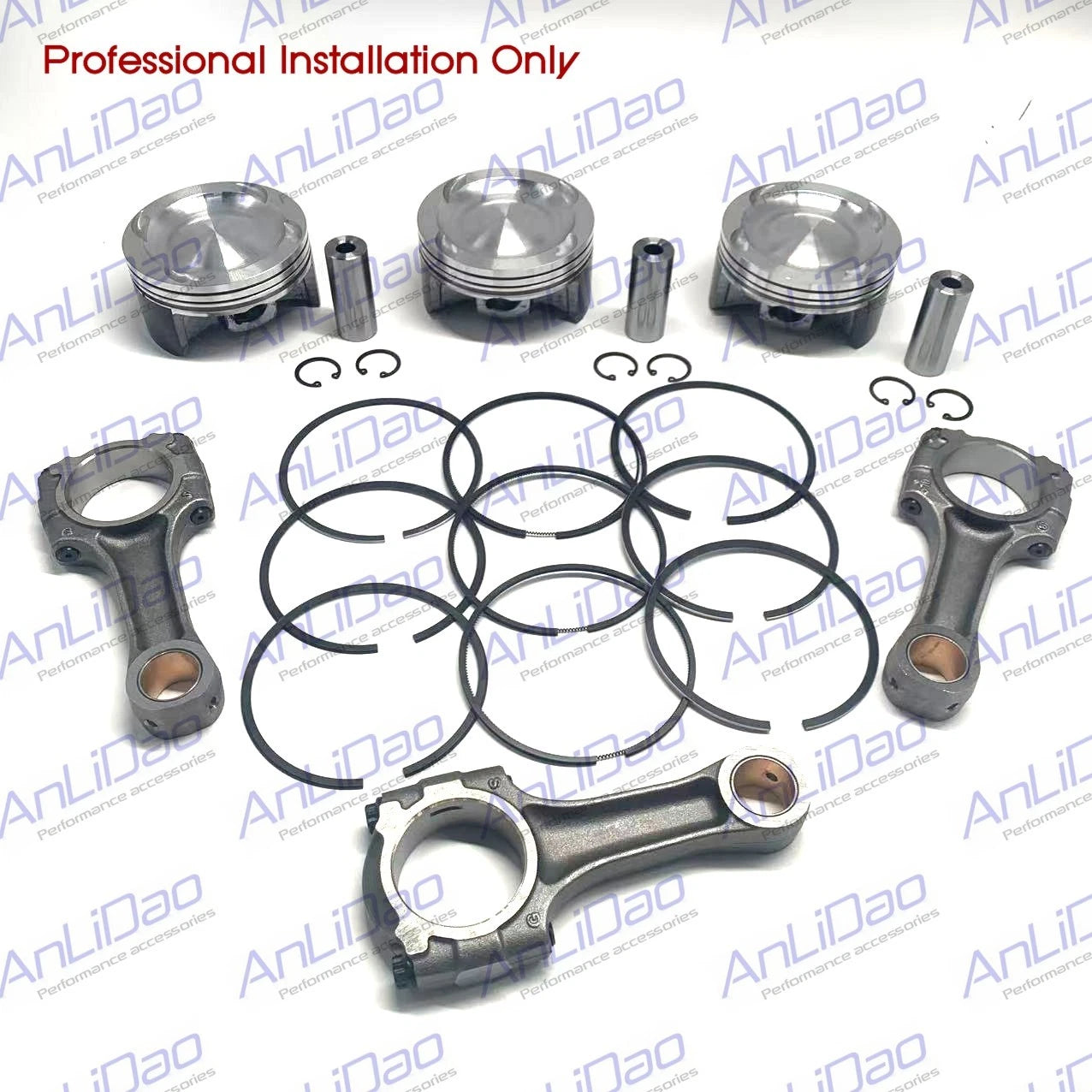 3x Fits SeaDoo RXT IS 255 260 215 RXP RXPX GTX 4-tec Bore Piston & Rod 420890244