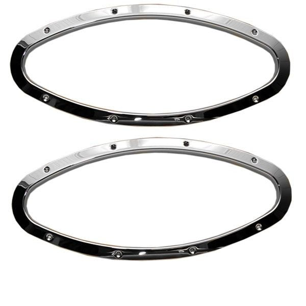 Boat Port Window Trim Rings Stainless Pair
