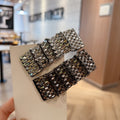 Folded BB Hair Clip with Rhinestone Detailing