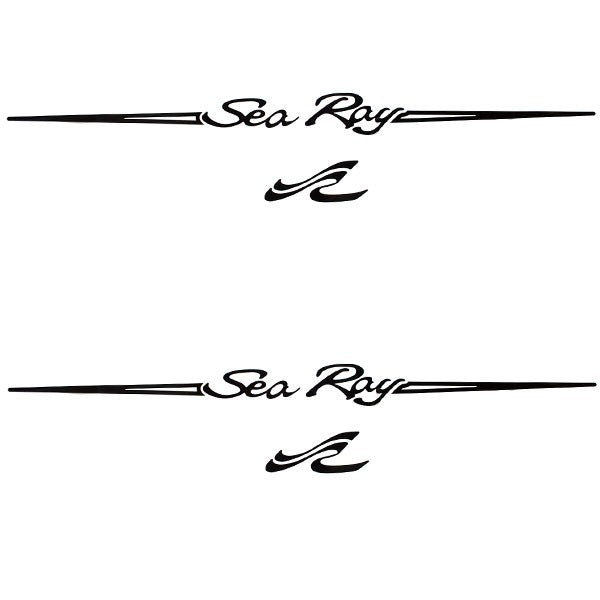 Sea Ray Boat Decals Black Vinyl Set by Sea Ray