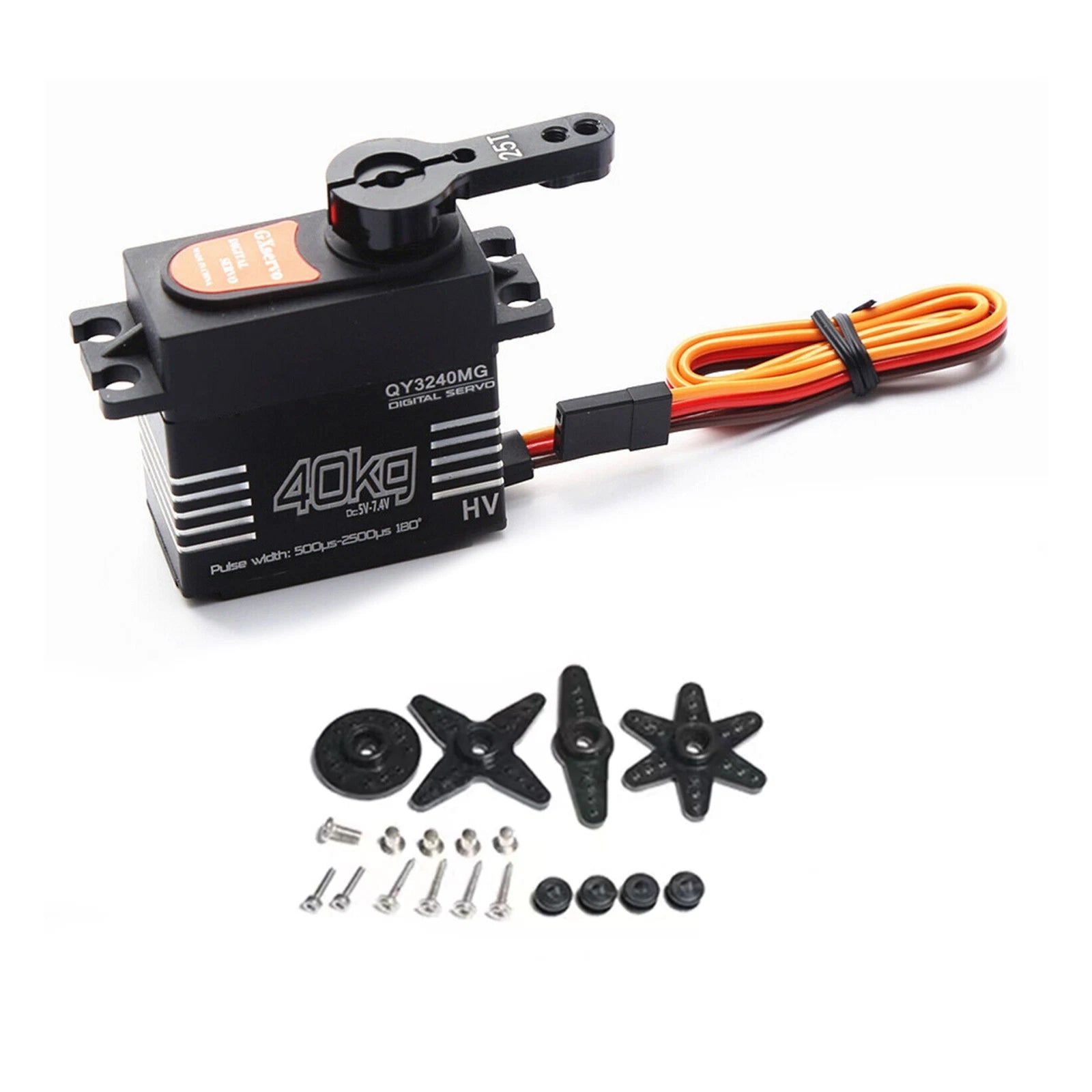 25t Arm High Torque 40kg Metal Gear Digital Servo Kits For 1/8 1/10