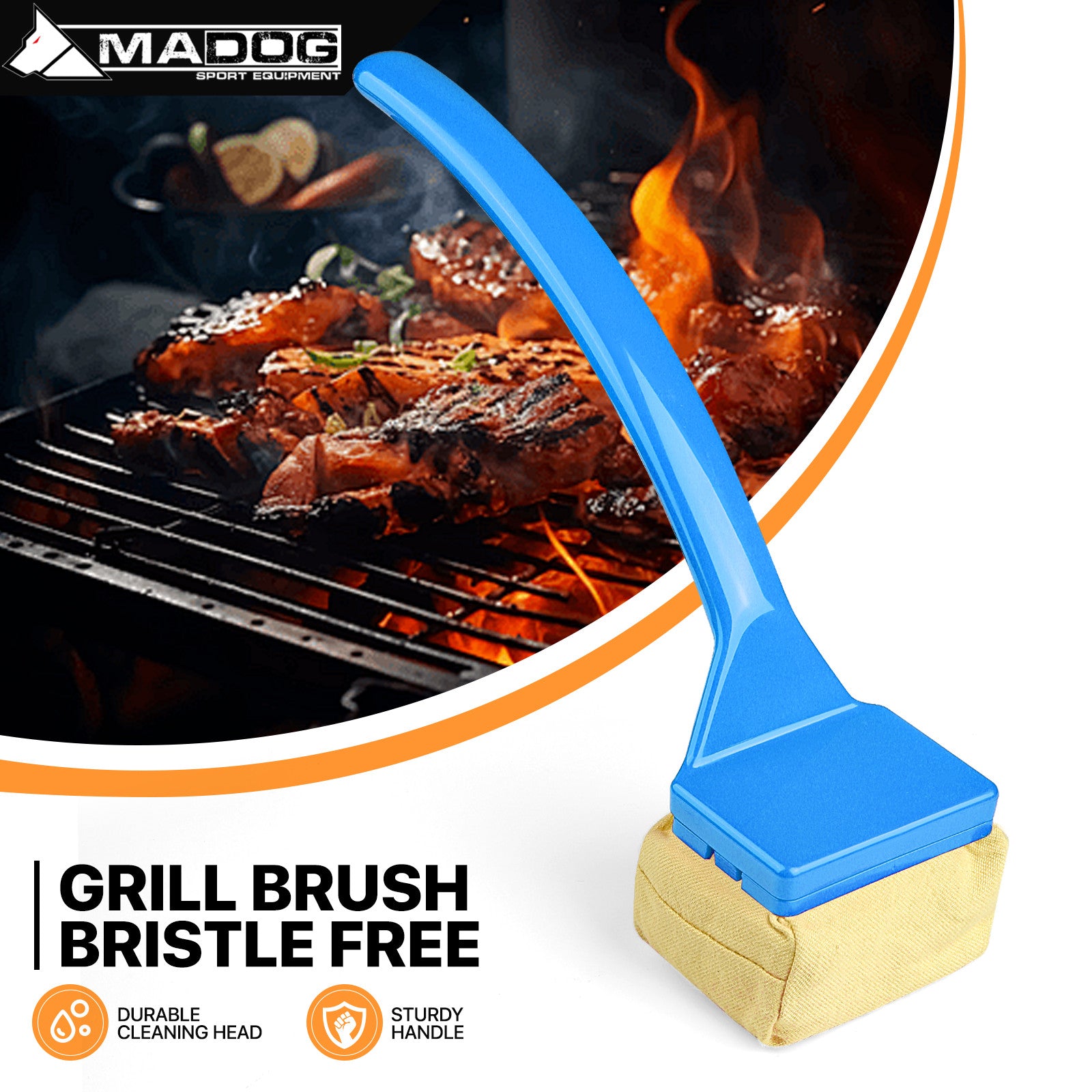 BBQ Grill Cleaning Brush with Scrubber