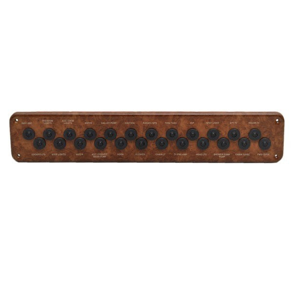 Rinker 280 EC Boat Push Button Breaker Panel | Woodgrain by Rinker