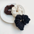 Textured Scrunchies Elegant Solid Colors