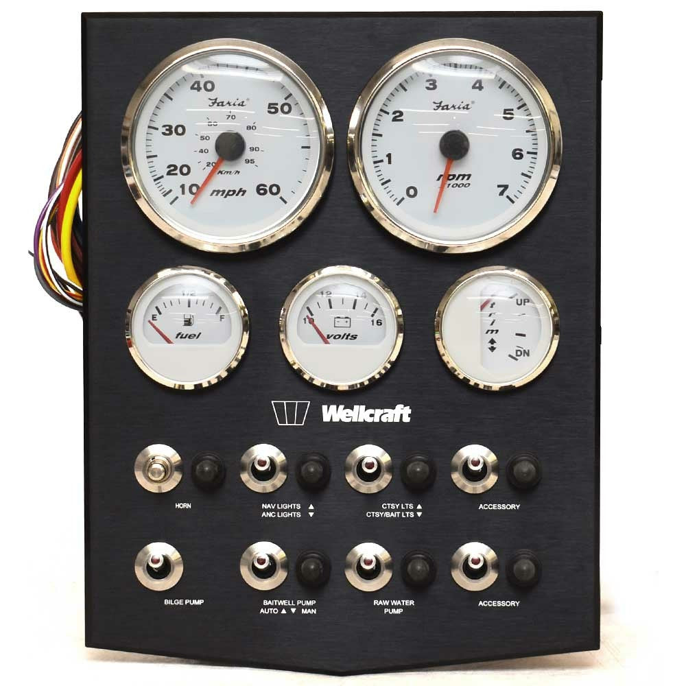 Wellcraft Boat Dash Panel 025-5214 | Faria Euro Sport Gauges Mercury by Wellcraft