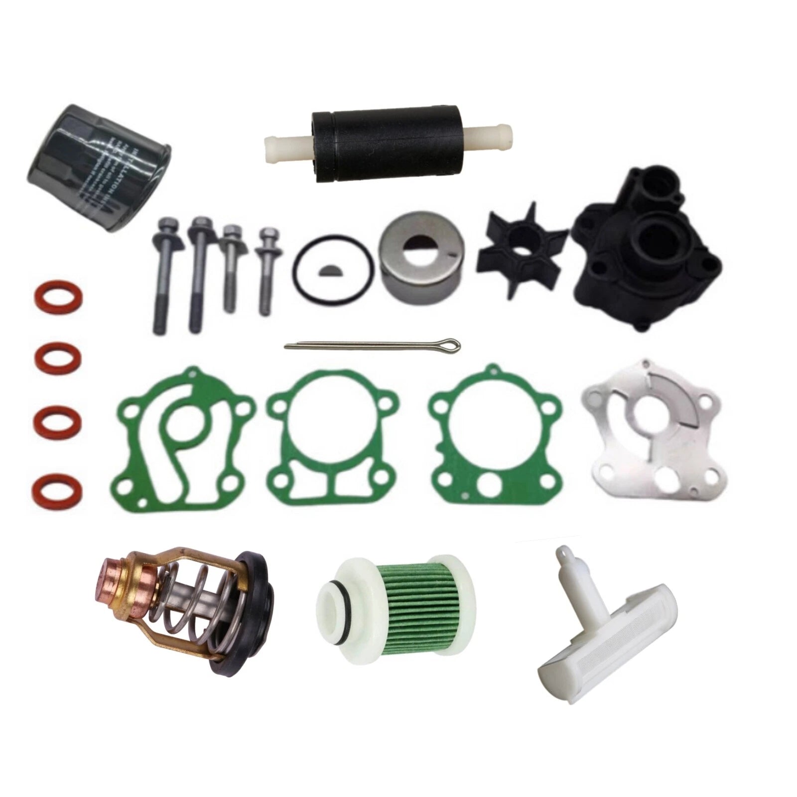 Maintenance Kit for Yamaha 4-Stroke 80HP F80B Outboard with Thermostat & Filter