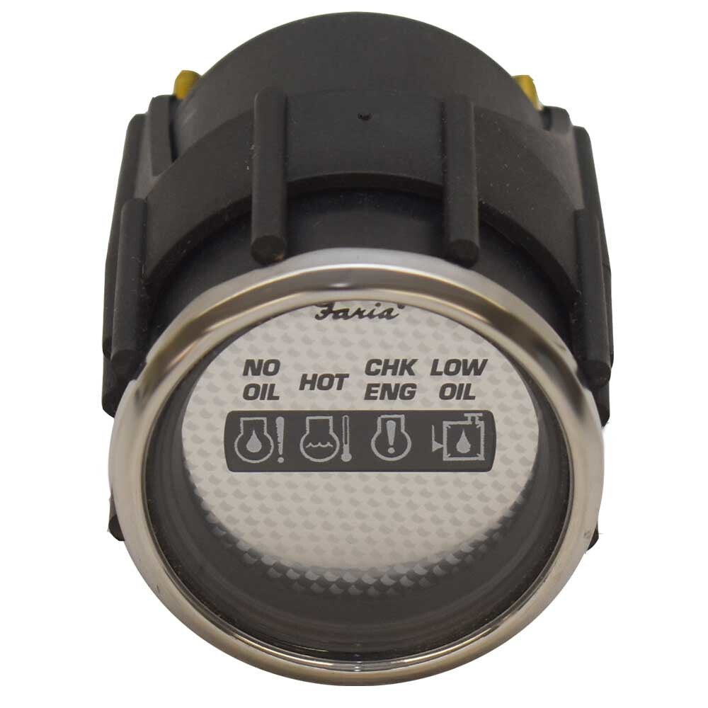 Faria Boat System Check Gauge 2 Inch Newport Carbon by Faria