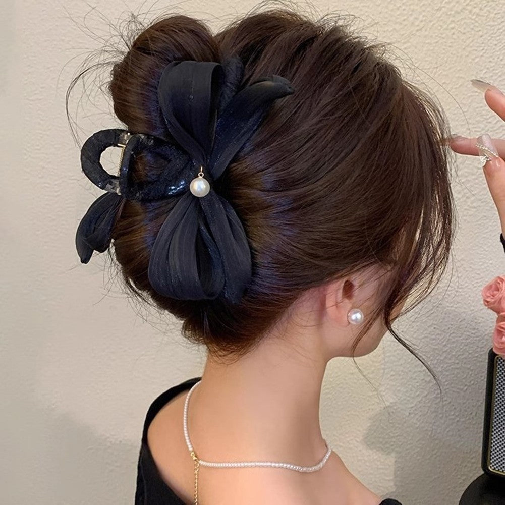 Pearl Bow Tie Hairpin for Women