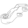 L57016 New Rh Steering Arm Fits John Deere 2955 3055 6110 6110l 6120