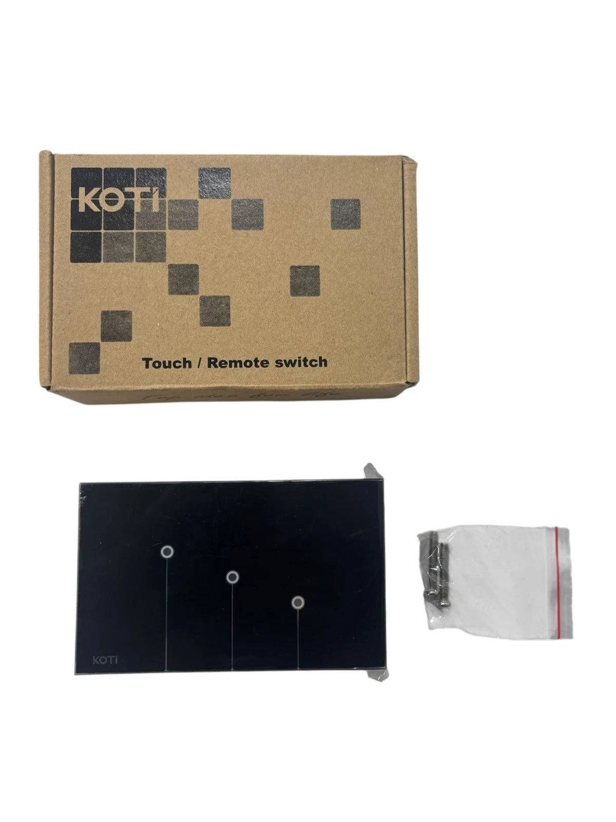 Koti 3 Gang Black Light Switch Ac100 240V 50-60hz (New)