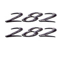 Rinker Boat Decals | 282 Black Gray Vinyl 4 1/4 x 7/8 Inch (Pair)Opens