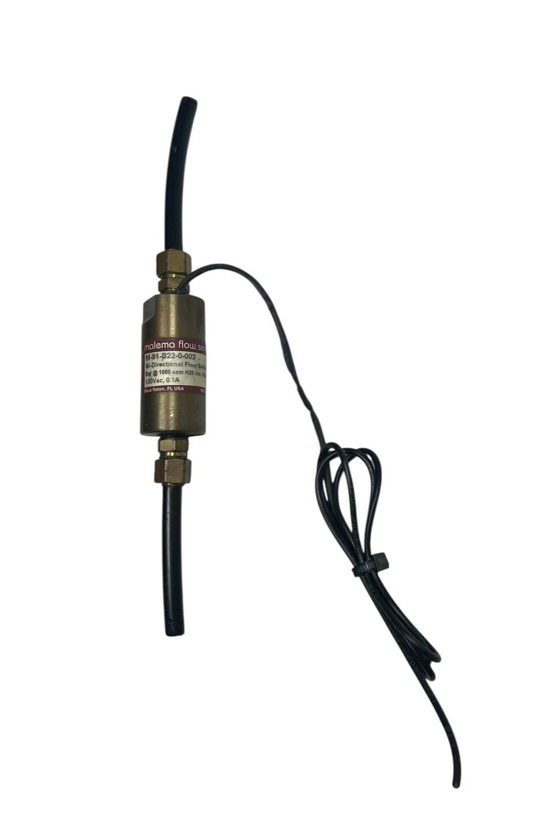 Malema Bi Directional Flow Switch, Set @1000ccm H20, M-91-b22-0-002