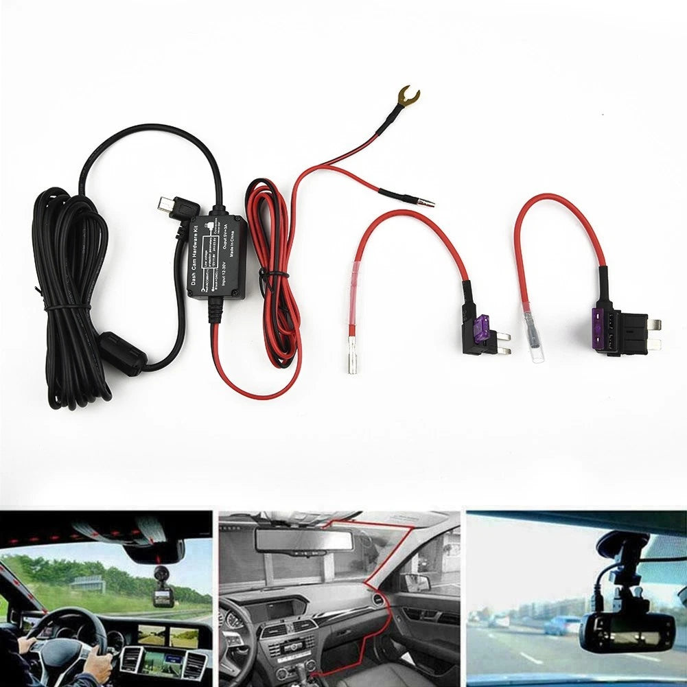 1 Set Universal-hard Wire-fuse Box Car Recorder For Dash Cam Hard