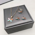 Butterfly Jewelry Set Three-piece
