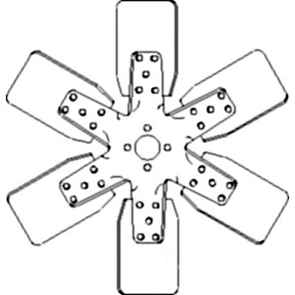 Cooling Fan - 6 Blade Fits Massey Ferguson 375 383 390 393 398 399