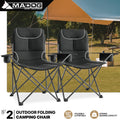 Folding Camping Chairs with Cooler Bag & Cup Holder