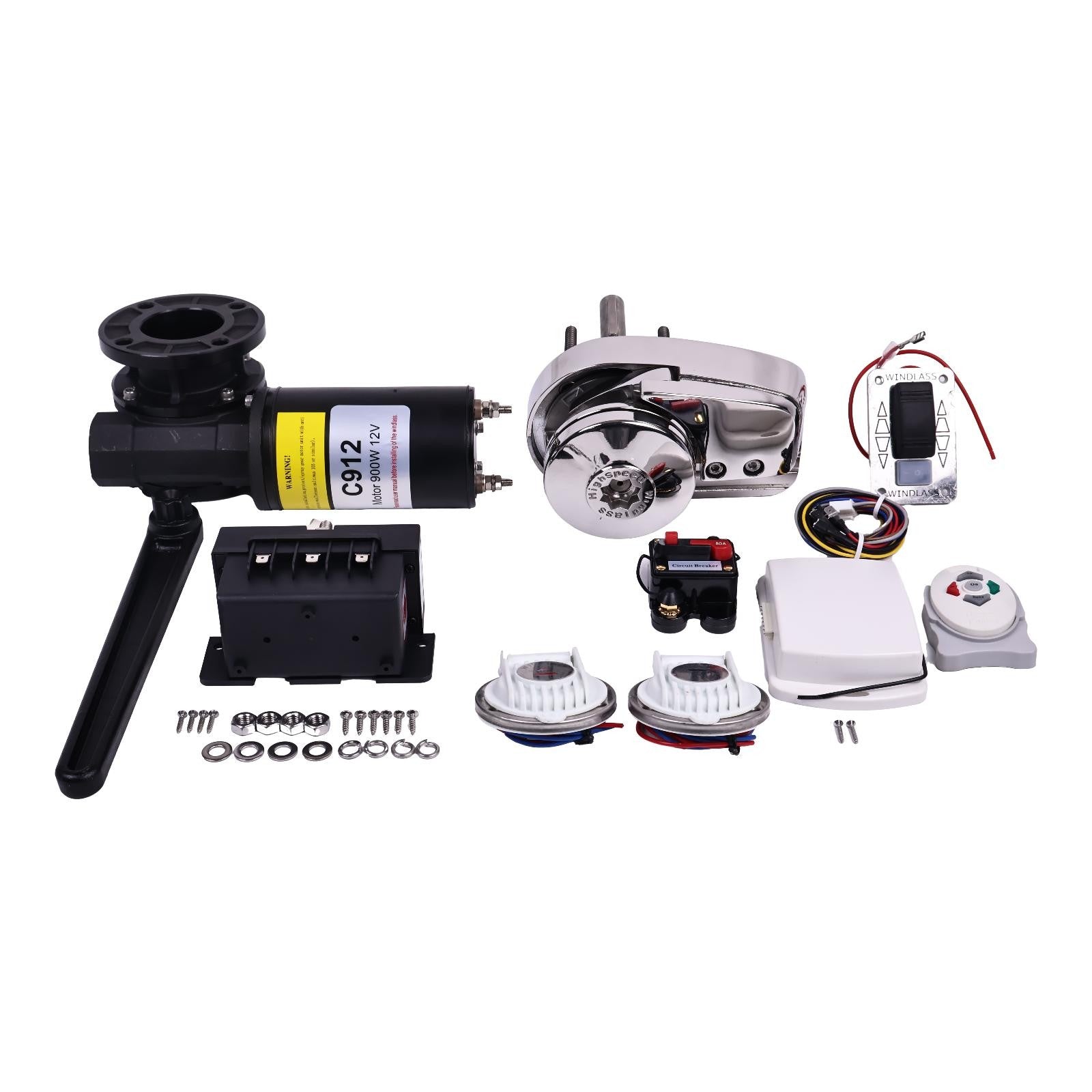 12V 900W C Series Heavy Duty Anchor Winch Highspeed Electric Windlass
