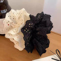 Double Layer Lace Hair Tie with Ruffled Bow