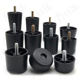 Black Plastic Screw In Furniture Feet