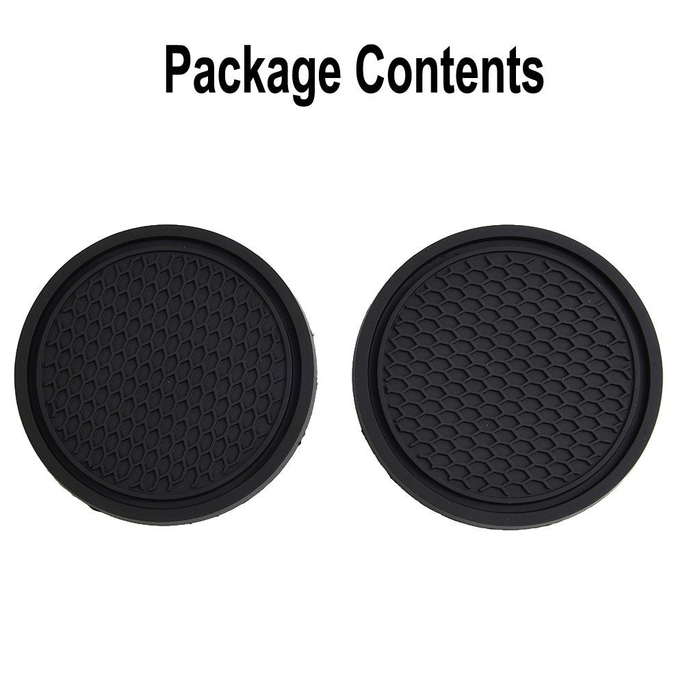 Car Coasters 2pcs Black