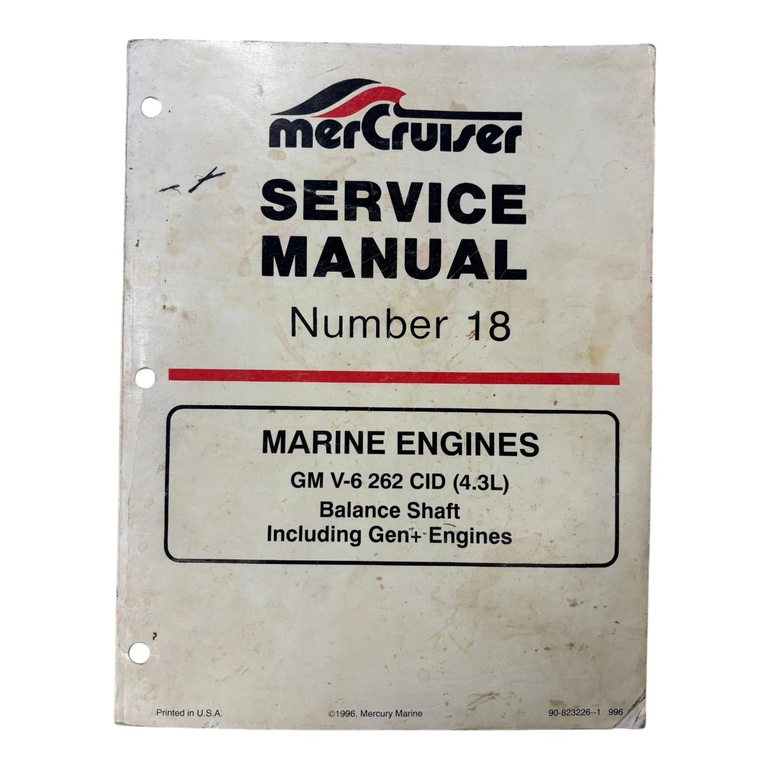Mercruiser 90-823226--1, Gm V-6 262 Cid Service Manual #18 (1996)