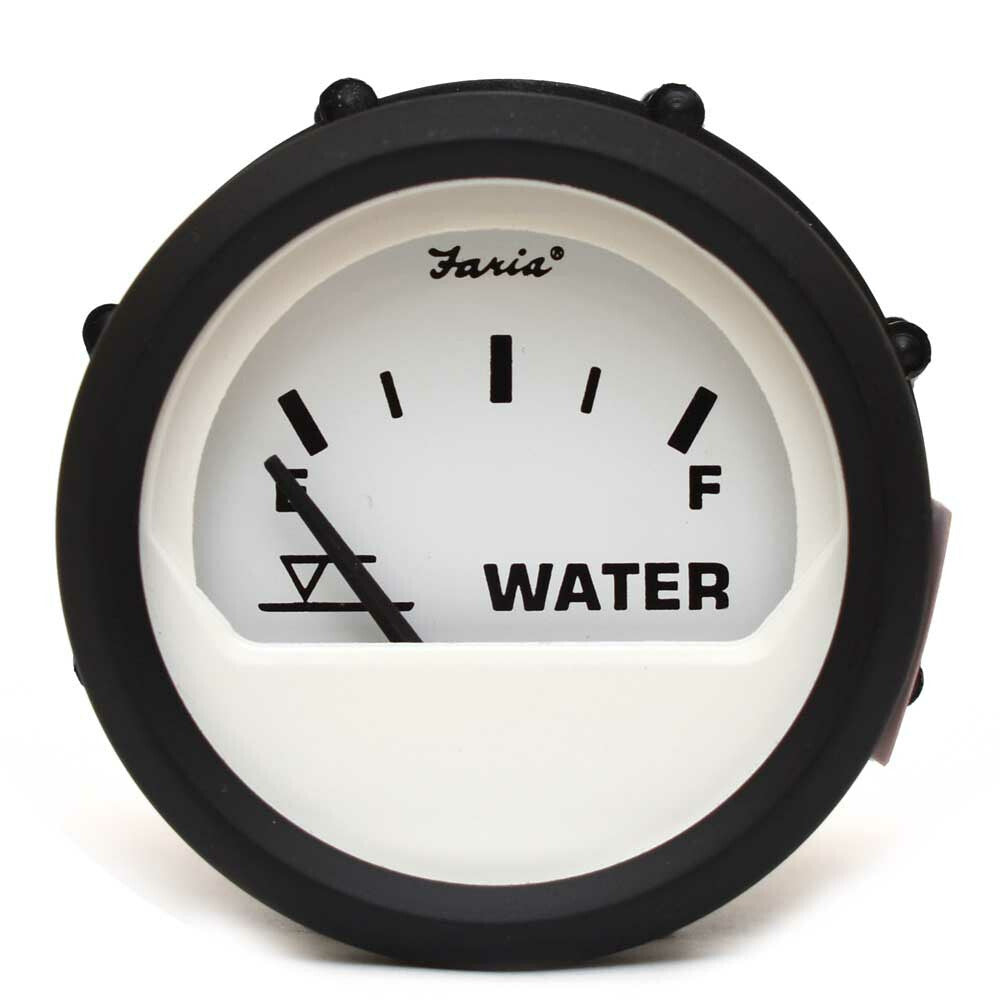 Faria Boat Water Level Gauge 2 Inch Euro White by Faria