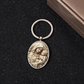 Stylish Oval Glass Keychain for Keys