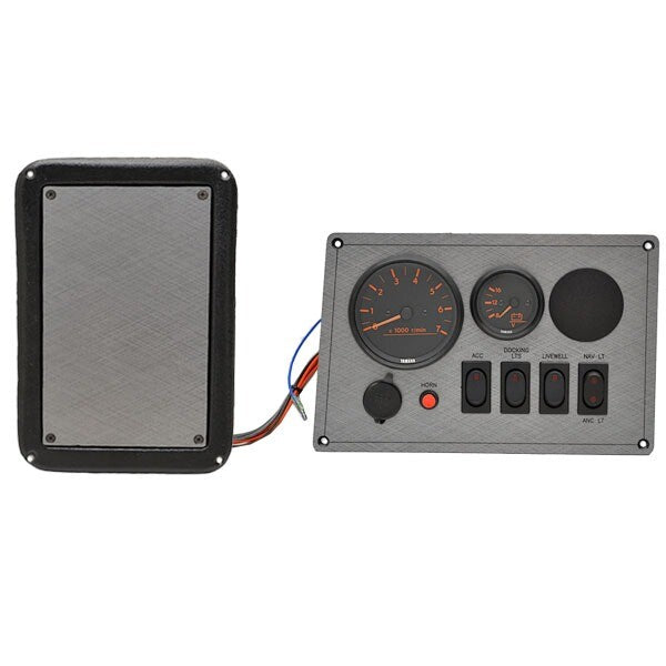 Yamaha Boat Dash Gauge Panel 16589A Gray Plastic w/ Fuse Box by Yamaha