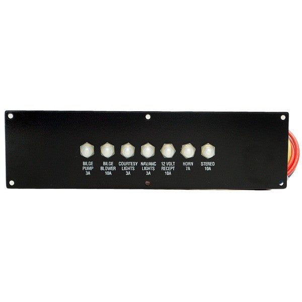 Boat Breaker Switch Panel Black Aluminum by BRP