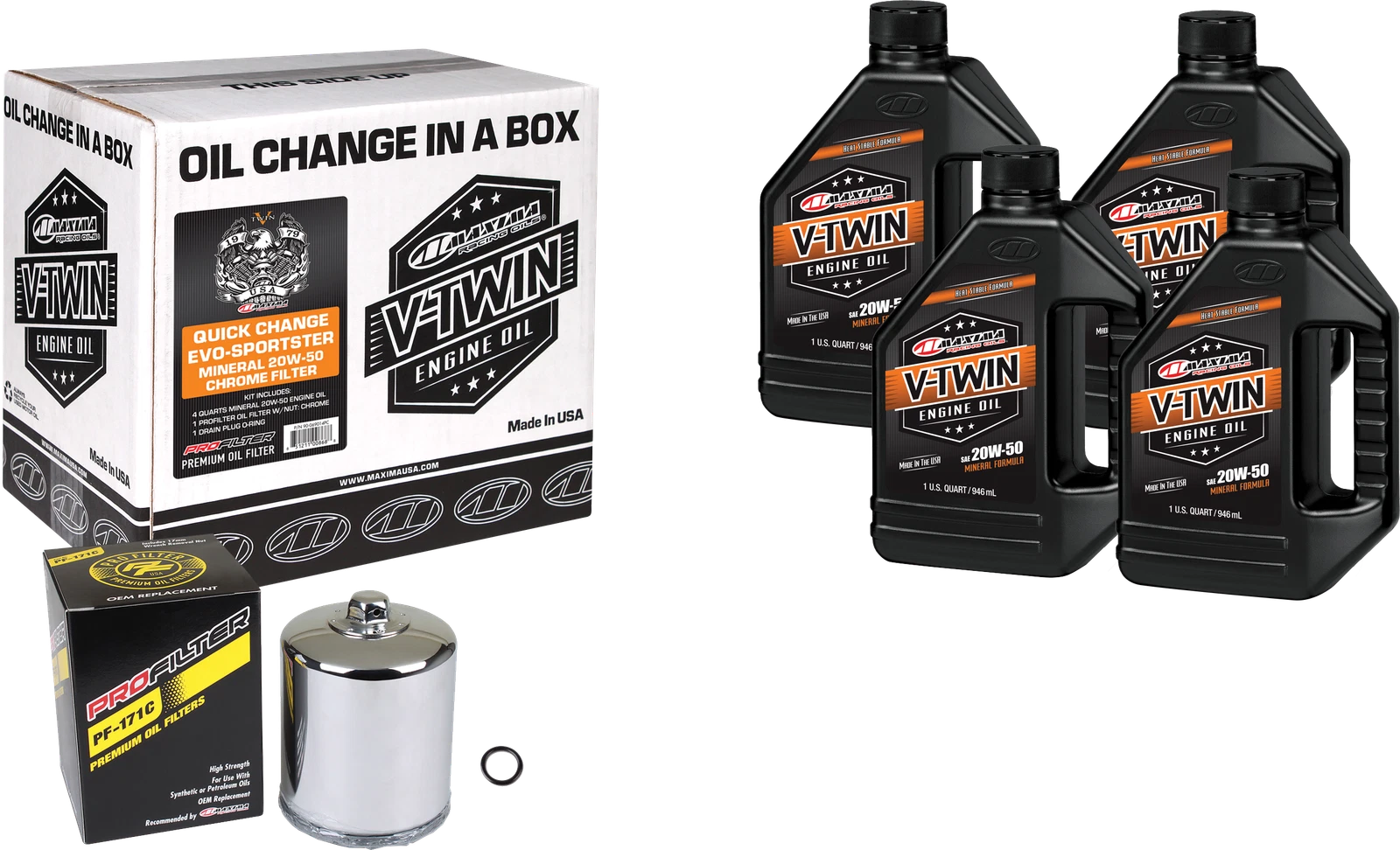 Maxima V Twin Oil Change Kit Evo For Harley-davidso<wbr/>n 1990-2023
