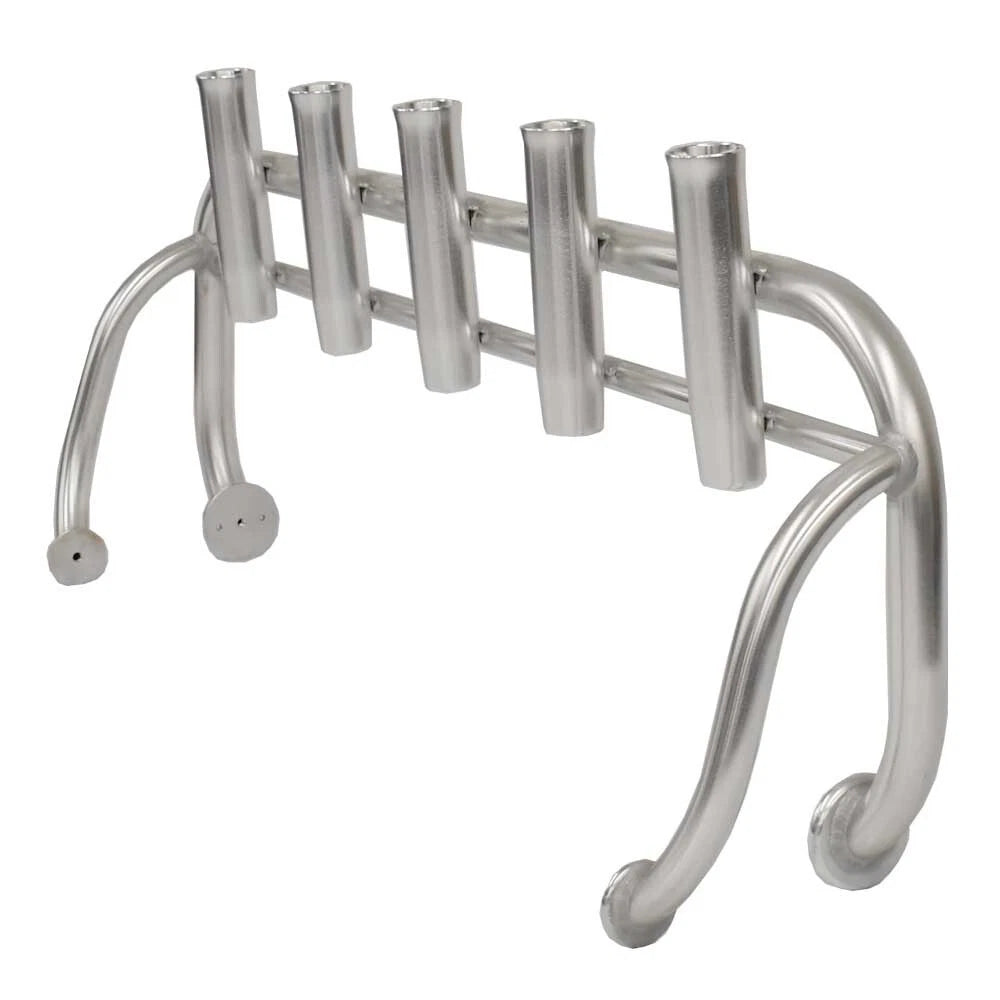 Lowe Boat Rod Holder | Rocket Launcher Silver 5 Pole 52 1/4 Inch