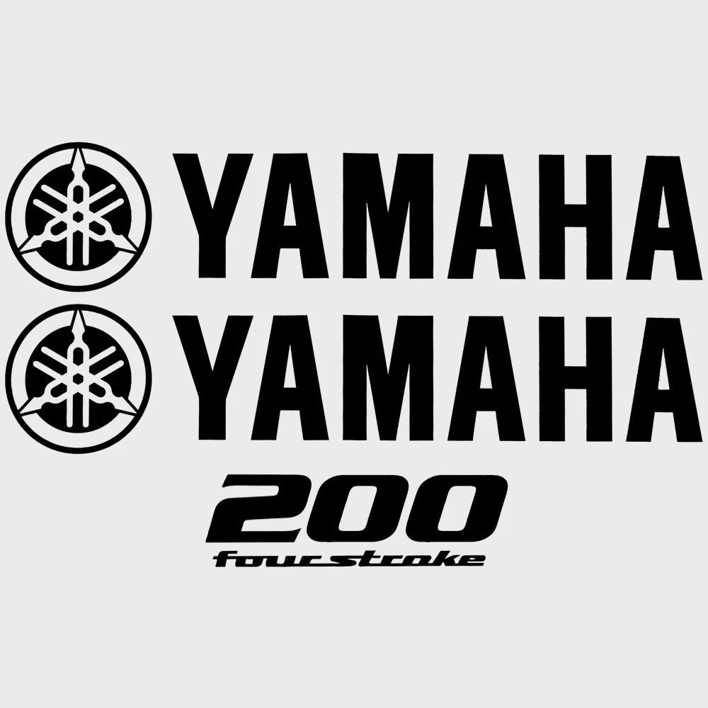 Yamaha Boat Cowling Decals Hw1850 | 200hp Fourstroke Stickers (Kit)