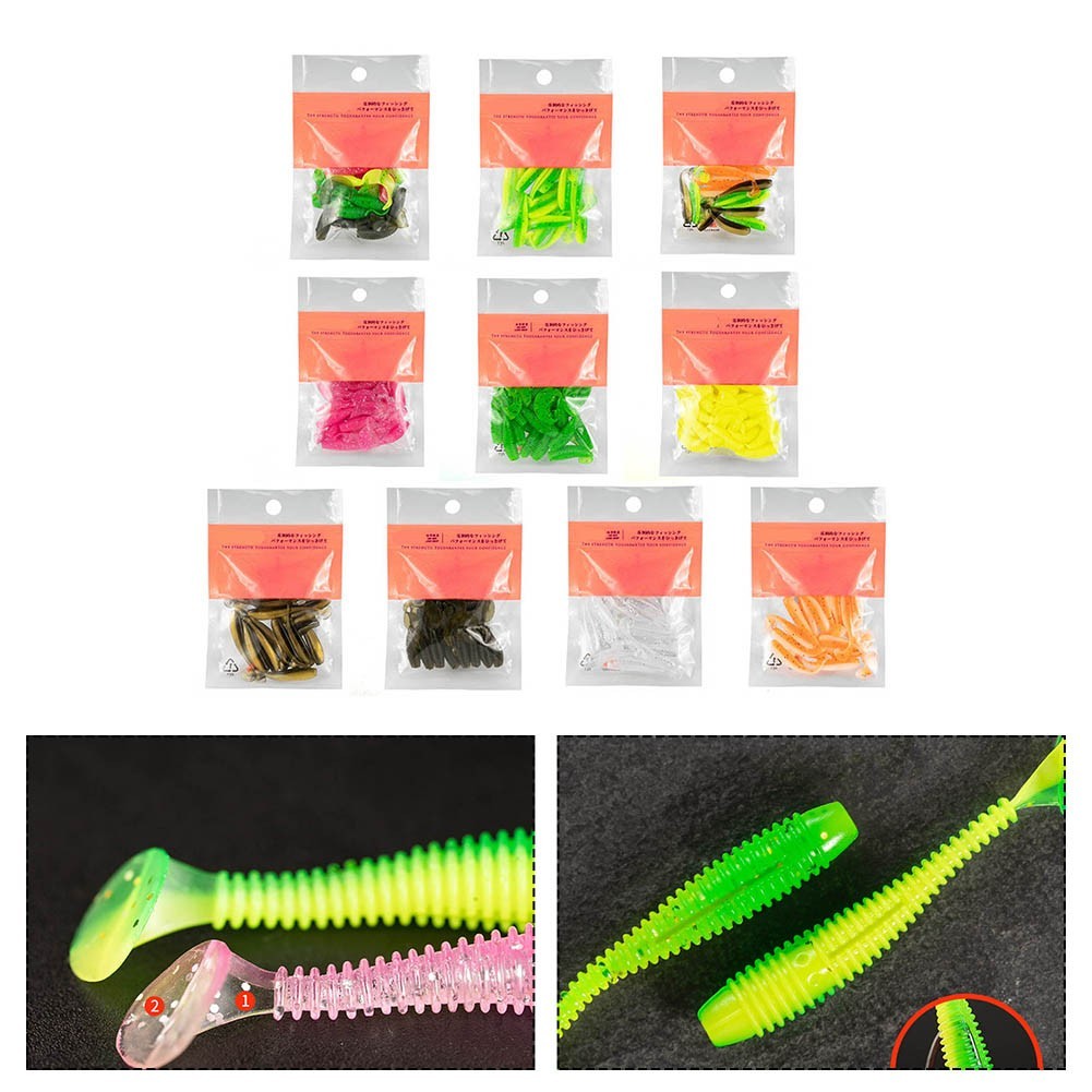 Soft Baits 15pcs Spiral Design