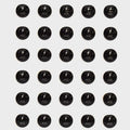 Boat Raised Switch Decals Black White Set of 30