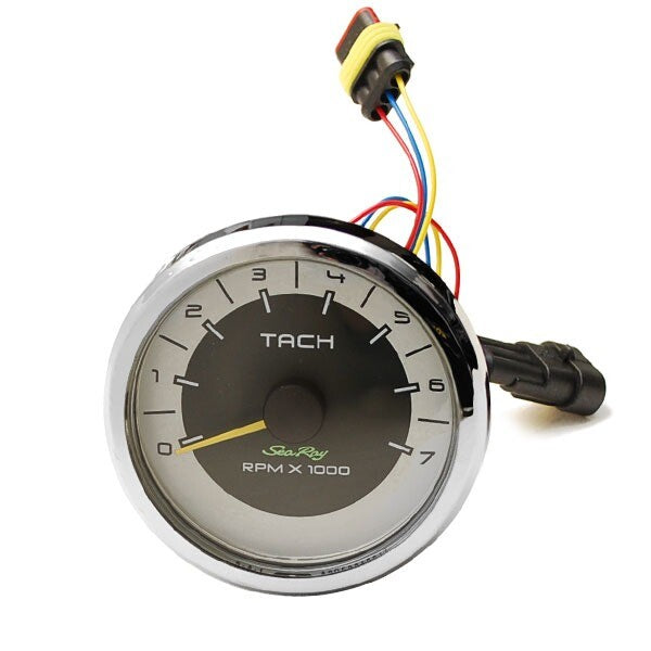 Sea Ray Boat Tachometer Gauge Silver Black by Sea Ray
