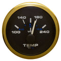 Teleflex Boat Temperature Gauge 62410 | Premier Pro Gold 2 Inch BlackO