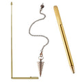 Retractable Dowsing Rod Set with Pendulum