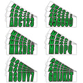 Boat Registration Numbers Decal Sticker Green