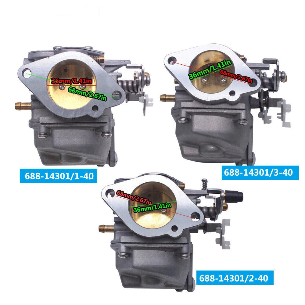 688 Carburetor Kit For Yamaha 2t 85hp 90hp Outboard 688-14301 14302
