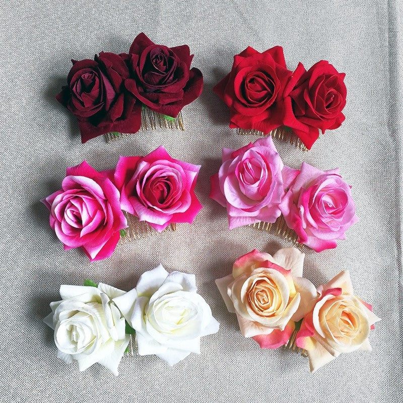 Compact Floral Hair Clip Accessory