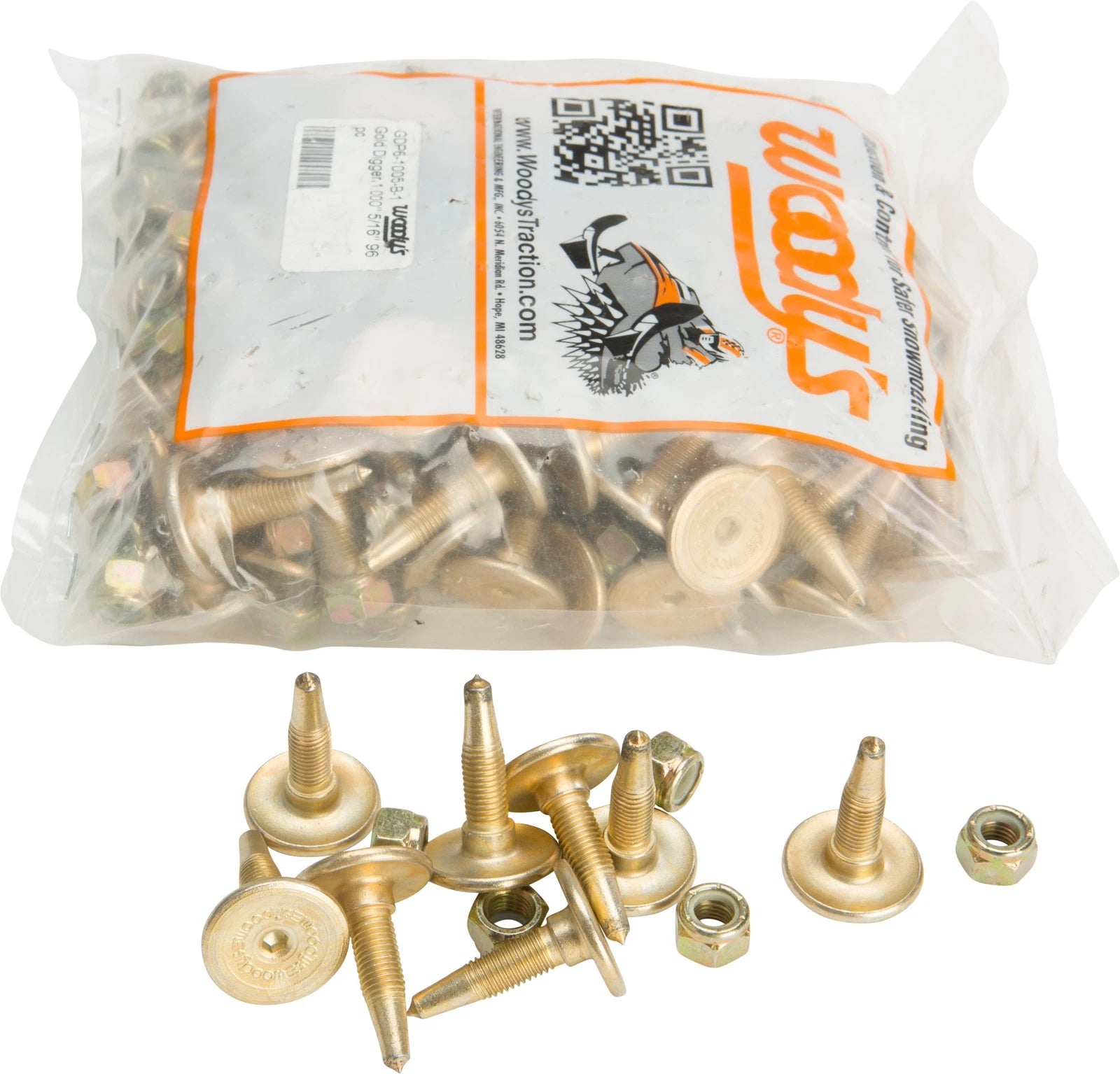 Woodys Gold Digger Carbide Traction Master Stud 1.005" 96 Pack For