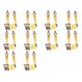 Yellow Cargo Hauler Belt Crank Down Straps 2" Wide 27 Ft Long