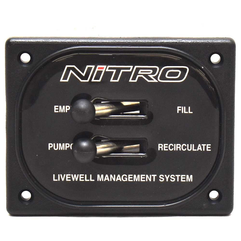 Livewell Toggle Switch Panel Nitro 4 1/2 x 3 1/2 Inch by Nitro