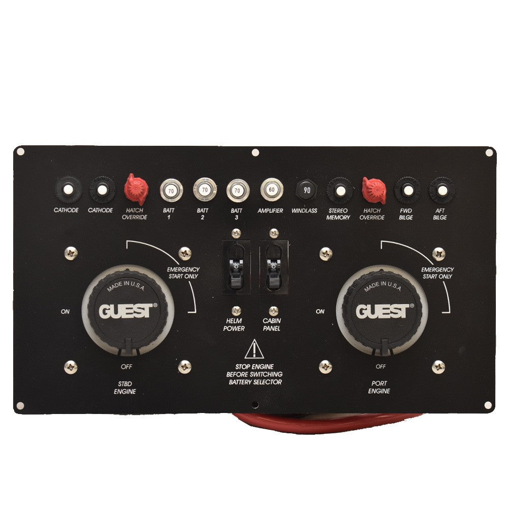 Battery Switch Panel Black Plastic