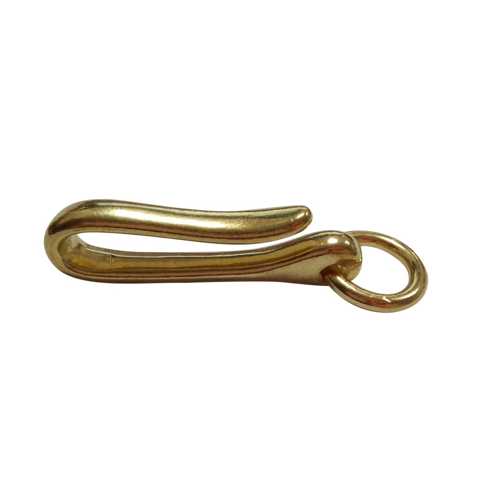 Small Retro Solid Brass Keychain Key Ring Belt U Hook Wallet Chain