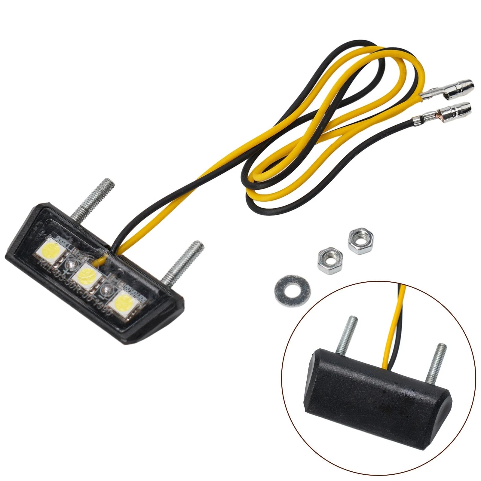 Brand New License Plate Light Led Light 1W Black Plastic Practical To