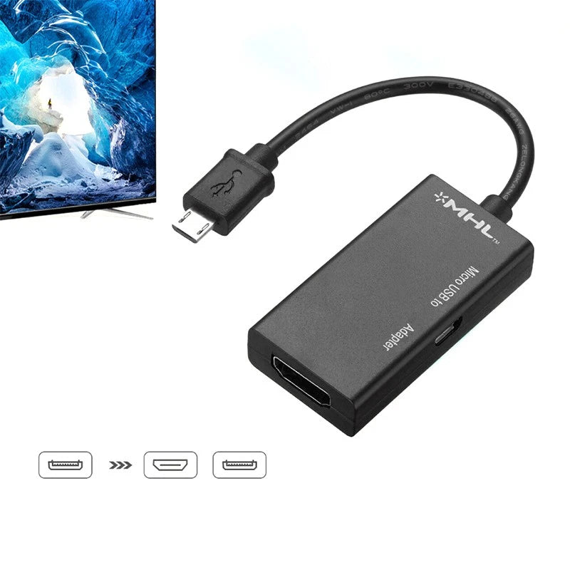 1080p Full Hd Micro Usb To Hdmi Hd Tv Av Tv Converter Adapter Mhl