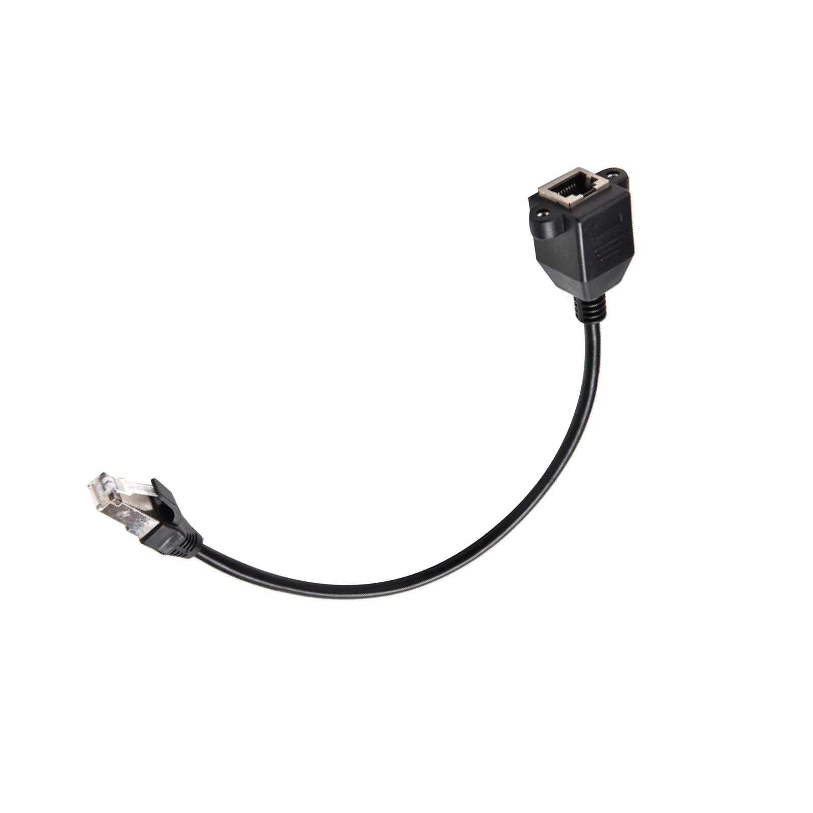 1ft Rj45 Male To Female Screw Panel Mount Ethernet Cable Lan Network