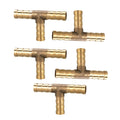 5/16" (8mm) Hose Barb Tee Brass Pipe 3 Way T-shaped Fitting Connector