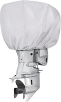 Heavy-Duty Outboard Motor Cover for 30-60HP, Waterproof, Silver